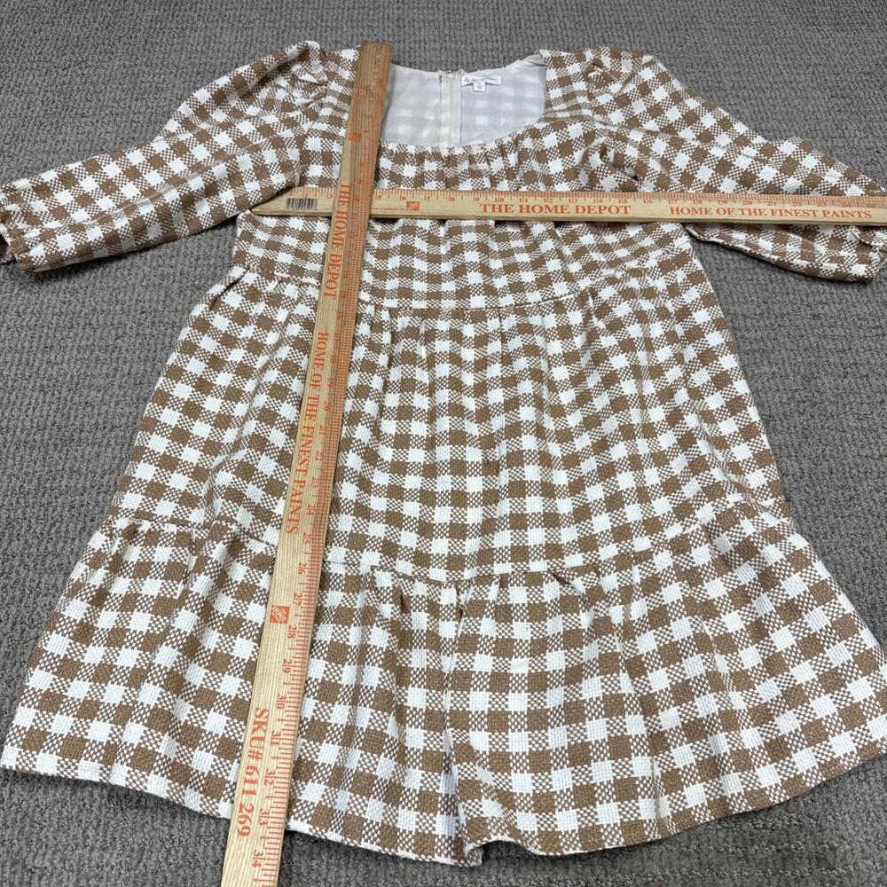 By The River Dress Beige White 3/4 Sleeve Women’s Size Large - Picture 2 of 11